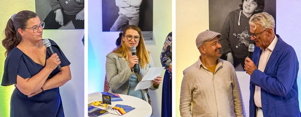 Bei einer Talkrunde berichtete Fotografin Christiane Welkener von ihren Besuchen bei den Kindern und der Entstehung der Porträts. Stadträtin Katharina Griesel begrüßte die Gäste und dankte Ute Friese und Aktion Kindertraum für das langjährige Engagement. Auch Schirmherr Guido Klumpe sprach darüber, was ihm die Ausstellung persönlich bedeutet.